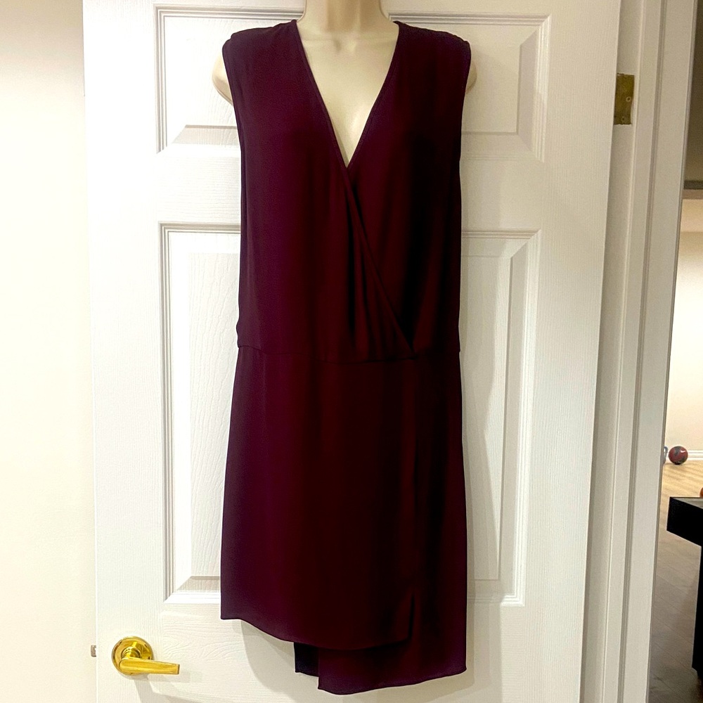 Tibi Deep Burgundy Asymmetrical Dress Never Worn